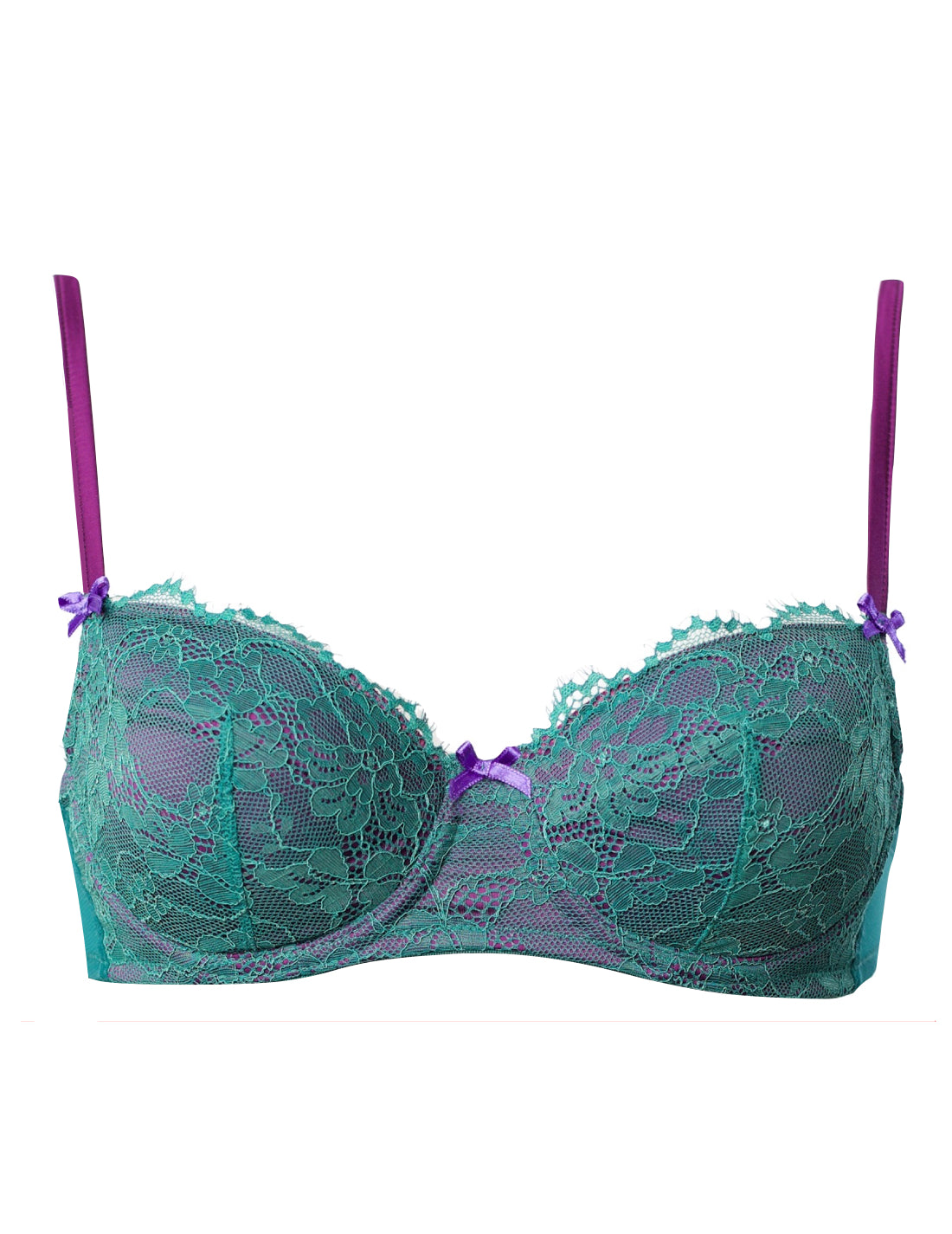 38DD Auden Push up Bra Emerald Green Lace Front Closure Racerback New With  Tags 