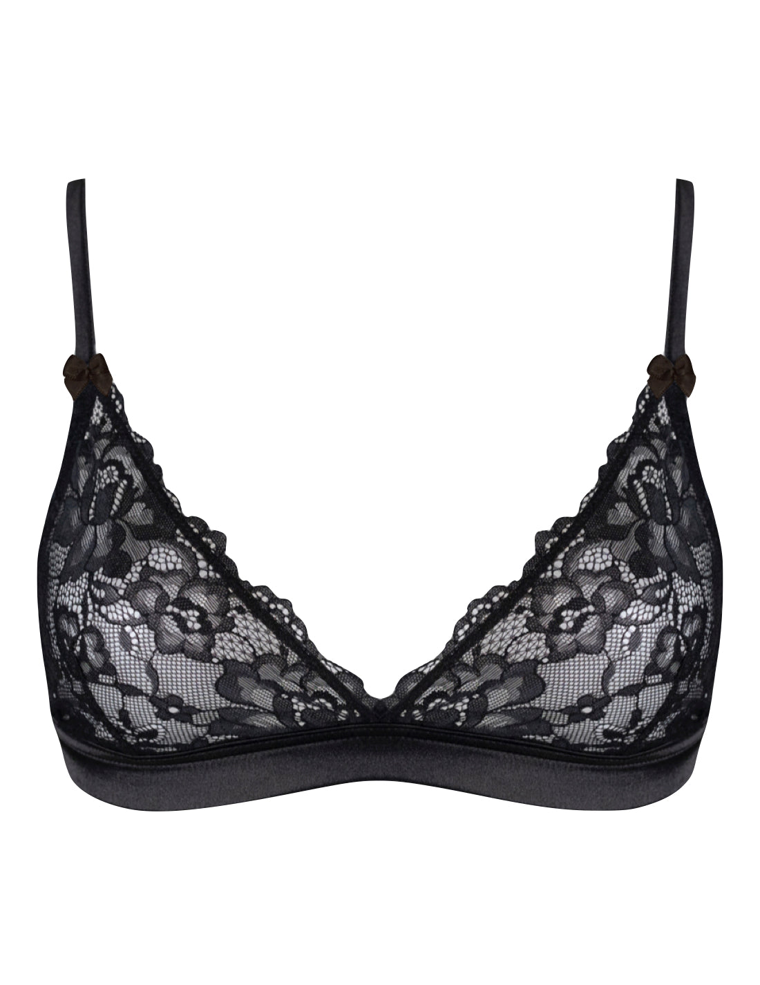 Noir de la Nuit Triangle Bra, Thong & Suspender Gift Set